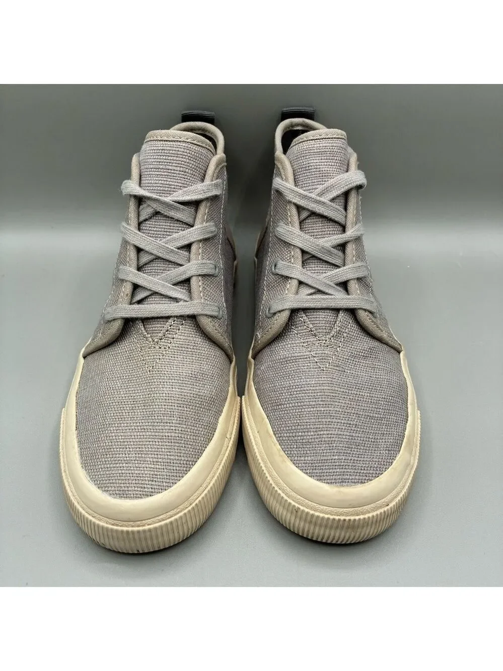 Toms Carlo Mid Big Lifestyle High Top Sneakers Youth 3.5 Gray Lace Up 10015286